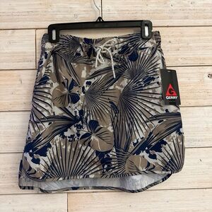 NWT Gerry Natural Palm Print Breezy Skort - size small